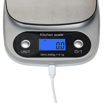 0.1g High Precision Kitchen Scale Rechargable Food Scale Digital 3KG Home & Garden Kings Warehouse