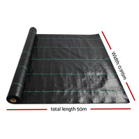 0.915m x 50m Weedmat Weed Control Mat Woven Fabric Gardening Plant Kings Warehouse 