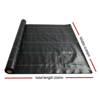 0.915x 200m Weedmat Weed Control Mat Matting Woven Fabric Plants End of Year Clearance Sale Kings Warehouse