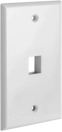 1 Port QuickPort outlet Wall Plate face plate, Single Gang White Kings Warehouse