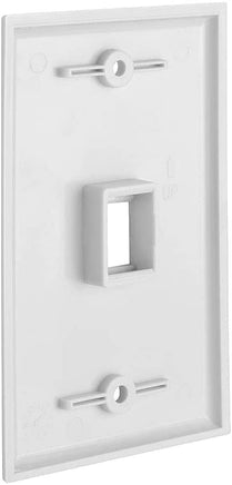 1 Port QuickPort outlet Wall Plate face plate, Single Gang White Kings Warehouse