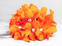 1 Set of 20 LED Orange Frangipani Flower Battery String Lights Christmas Gift Home Wedding Party Decoration Outdoor Table Garland Wreath Kings Warehouse
