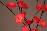 1 Set of 50cm H 20 LED Red Rose Tree Branch Stem Fairy Light Wedding Event Party Function Table Vase Centrepiece Decoration Kings Warehouse