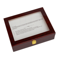 10 Grids Wooden Watch Case Glass Jewellery Storage Holder Box Wood Display Home & Garden Kings Warehouse