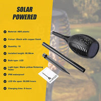 10 Pack Solar Torch Lights 96 LED Flickering Lighting Dancing Flame Garden Lamp Home & Garden Kings Warehouse