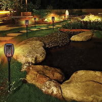 10 Pack Solar Torch Lights 96 LED Flickering Lighting Dancing Flame Garden Lamp Home & Garden Kings Warehouse