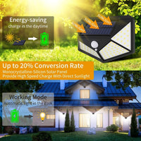 100 Waterproof LED Motion Sensor Solar Security Lights Outdoor (2pack) Kings Warehouse