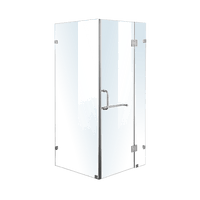 1000 x 900mm Frameless 10mm Glass Shower Screen By Della Francesca Kings Warehouse