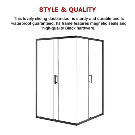 1000 x 900mm Sliding Door Nano Safety Glass Shower Screen By Della Francesca Furniture Kings Warehouse