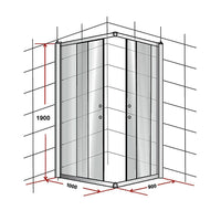 1000 x 900mm Sliding Door Nano Safety Glass Shower Screen By Della Francesca Furniture Kings Warehouse