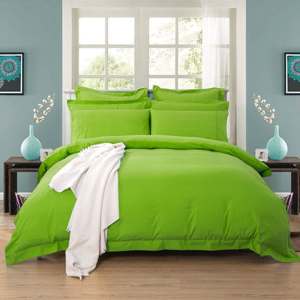 1000TC Tailored Single Size Green Duvet Quilt Cover Set Home & Garden Kings Warehouse