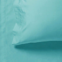 1000TC Ultra Soft Fitted Sheet & 2 Pillowcases Set - King Size Bed - Aqua Home & Garden Kings Warehouse