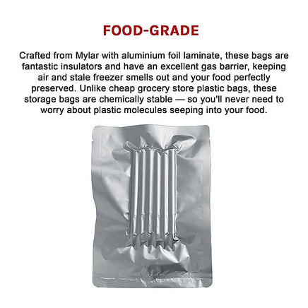100x Food Vacuum Bags Pouch Foil Aluminum Storage Bags Heat Seal 30x40cm Home & Garden Kings Warehouse