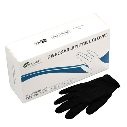 100x Nitrile Black Industrial Mechanic Tattoo Food Disposable Gloves Large Kings Warehouse