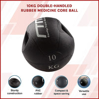 10kg Double-Handled Rubber Medicine Core Ball Sports & Fitness Kings Warehouse