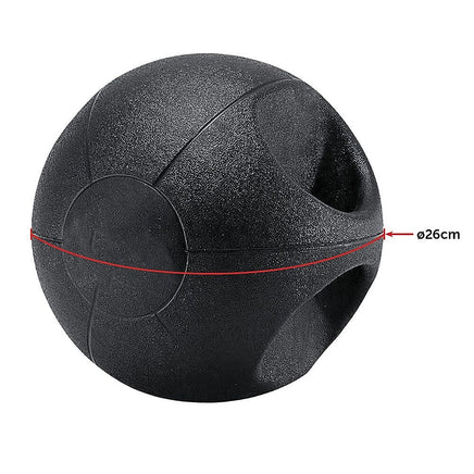 10kg Double-Handled Rubber Medicine Core Ball Sports & Fitness Kings Warehouse