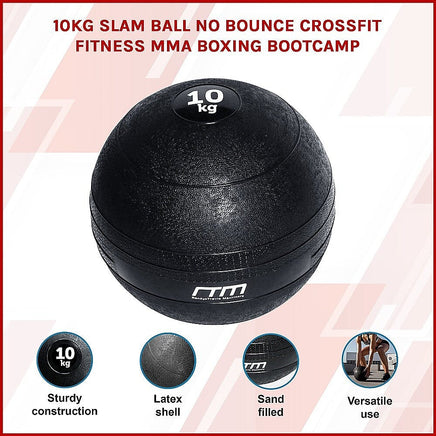10kg Slam Ball No Bounce Crossfit Fitness MMA Boxing BootCamp Sports & Fitness Kings Warehouse