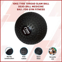 10kg Tyre Thread Slam Ball Dead Ball Medicine Ball for Gym Fitness Sports & Fitness Kings Warehouse