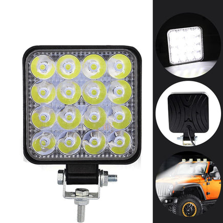 10PCS 80W CREE FLOOD LED Work Lights 12V Boat Camping Square 4inch Bar Home & Garden Kings Warehouse