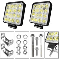 10PCS 80W CREE FLOOD LED Work Lights 12V Boat Camping Square 4inch Bar Home & Garden Kings Warehouse