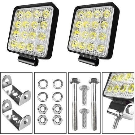 10PCS 80W CREE FLOOD LED Work Lights 12V Boat Camping Square 4inch Bar Home & Garden Kings Warehouse