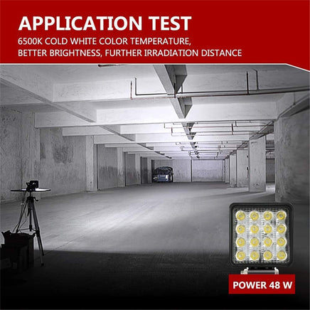 10PCS 80W CREE FLOOD LED Work Lights 12V Boat Camping Square 4inch Bar Home & Garden Kings Warehouse