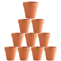10x 5cm Flower Pot Pots Clay Ceramic Plant Drain Hole Succulent Cactus Nursery Planter Kings Warehouse