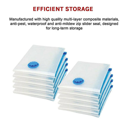 10X Jumbo Vacuum Storage Bags – Space Saver Seal Bags for Clothes, Bedding, Blankets & Travel Organisation Home & Garden Kings Warehouse