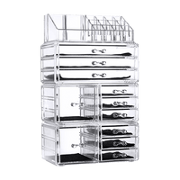 11 Drawers Clear Acrylic Tower Organiser Cosmetic jewellery Luxury Storage Cabinet Health & Beauty Kings Warehouse