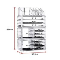 11 Drawers Clear Acrylic Tower Organiser Cosmetic jewellery Luxury Storage Cabinet Health & Beauty Kings Warehouse