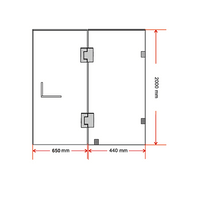 110 x 200cm Wall to Wall Frameless Shower Screen 10mm Glass By Della Francesca Kings Warehouse