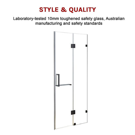 110 x 200cm Wall to Wall Frameless Shower Screen 10mm Glass By Della Francesca Kings Warehouse