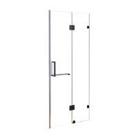 110 x 200cm Wall to Wall Frameless Shower Screen 10mm Glass By Della Francesca Kings Warehouse