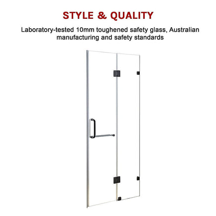 110 x 200cm Wall to Wall Frameless Shower Screen 10mm Glass By Della Francesca Kings Warehouse