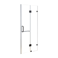 110 x 200cm Wall to Wall Frameless Shower Screen 10mm Glass By Della Francesca Kings Warehouse