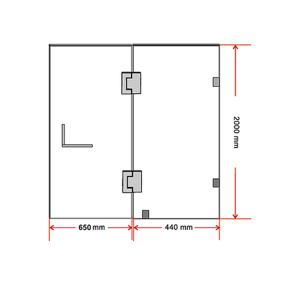110 x 200cm Wall to Wall Frameless Shower Screen 10mm Glass By Della Francesca Kings Warehouse