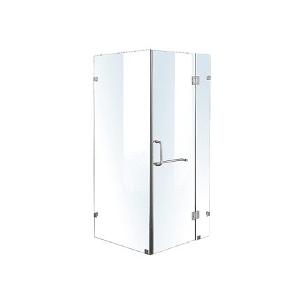 1100 x 800mm Frameless 10mm Glass Shower Screen By Della Francesca Kings Warehouse