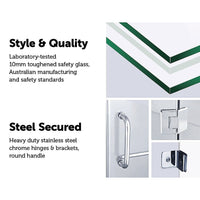 1100 x 800mm Frameless 10mm Glass Shower Screen By Della Francesca Kings Warehouse