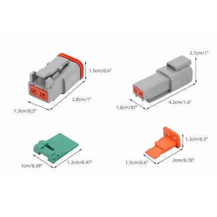 117PCS Deutsch Kit DT 2 Way Series Connector Plug Waterproof Auto Marine DT 2Pin Home & Garden Kings Warehouse