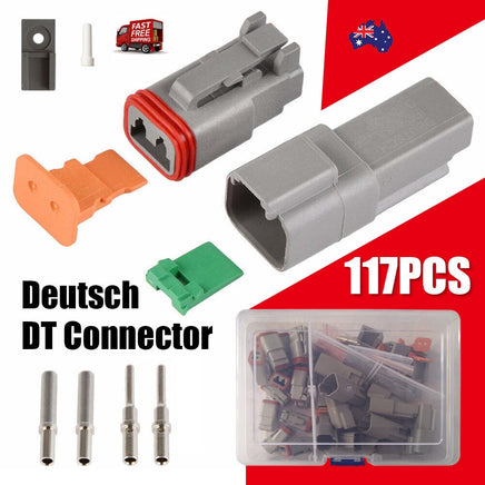 117PCS Deutsch Kit DT 2 Way Series Connector Plug Waterproof Auto Marine DT 2Pin Home & Garden Kings Warehouse