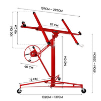 11FT Drywall Panel Lifter Gyprock Plasterboard Sheet Board Hoist Lift Tools Kings Warehouse
