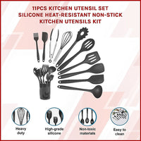 11pcs Kitchen Utensil Set Silicone Heat-Resistant Non-Stick Kitchen Utensils kit Home & Garden Kings Warehouse
