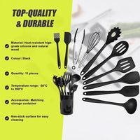 11pcs Kitchen Utensil Set Silicone Heat-Resistant Non-Stick Kitchen Utensils kit Home & Garden Kings Warehouse