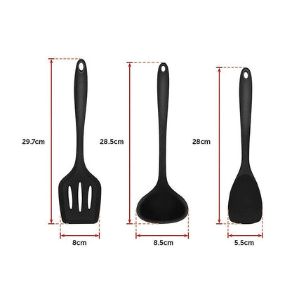 11pcs Kitchen Utensil Set Silicone Heat-Resistant Non-Stick Kitchen Utensils kit Home & Garden Kings Warehouse