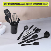11pcs Kitchen Utensil Set Silicone Heat-Resistant Non-Stick Kitchen Utensils kit Home & Garden Kings Warehouse