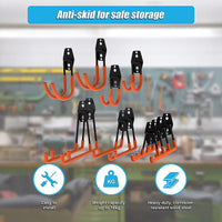 12-Pack Wall Mount Garage Hooks Tool Storage Workshop Organiser Heavy Duty Steel Home & Garden Kings Warehouse