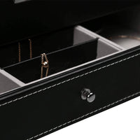 12 Slot PU Leather Lockable Watch and Jewelry Storage Boxes (Black) Kings Warehouse