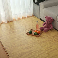 12 Tiles EVA Fitness Home Yoga Gym Interlocking Floor Puzzle Mat - Wood Colour Sports & Fitness Kings Warehouse