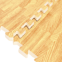 12 Tiles EVA Fitness Home Yoga Gym Interlocking Floor Puzzle Mat - Wood Colour Sports & Fitness Kings Warehouse