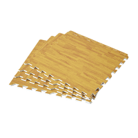 12 Tiles EVA Fitness Home Yoga Gym Interlocking Floor Puzzle Mat - Wood Colour Sports & Fitness Kings Warehouse